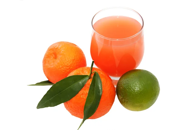 Glas Juice Och Citrus — Stockfoto