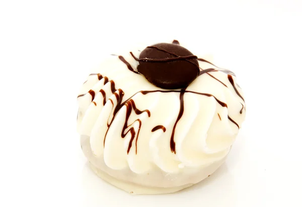 Air cake in white chocolate — Stock Photo, Image