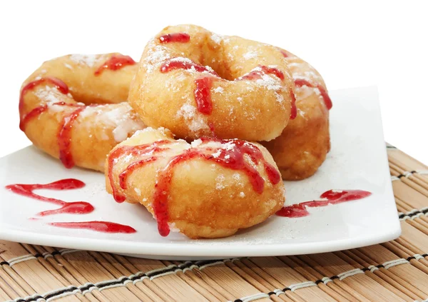 Donuts with jam — Stock Photo, Image