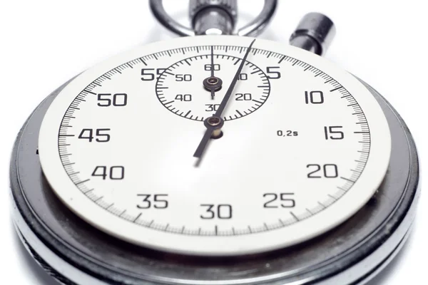 The image of a stop watch counting the seconds, isolated, on a w — Stock Photo, Image