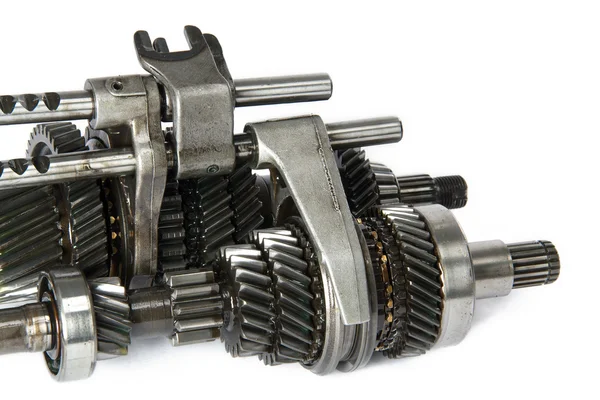 Transmission gears , isolated, on a white background — Stock Photo, Image
