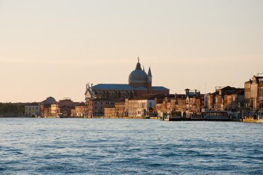 Venice panorama at the early morning clipart