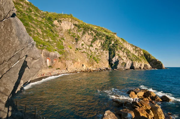 Strand Den Bergen Cinque Terre Nationalpark Italien — Stockfoto
