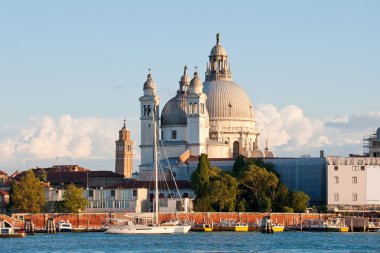 Church near the canal in Venice, Italy clipart