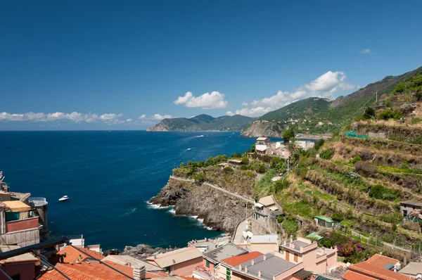 Vista Panorámica Costa Del Mar Cinque Terre Italia —  Fotos de Stock