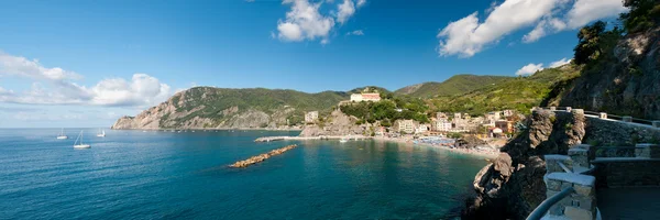 Панорамний Вид Пляжі Феґіна Селища Чінкве Терре Італія — стокове фото