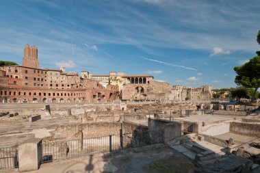 Panoramic view at the Trajan's Forum in Rome, Italy clipart