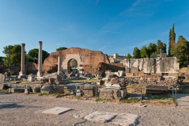 Bazilika aemilia kalıntıları Roma Forumu, Roma, İtalya, görüntüleme