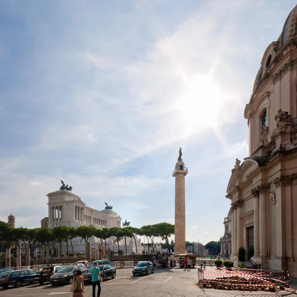 Benátky náměstí v Římě — Stock fotografie