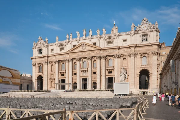 Blick Auf Die Petersbasilika Vom Petersplatz Rom Italien — Stockfoto