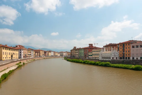 Panoramic View Arno River Pisa Italy — Stock Photo, Image