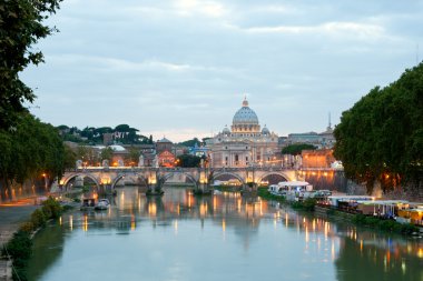 Angelo bridge and St. Peter's Basilica clipart