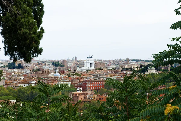 Schöne Aussicht Auf Romische Gebäude Und Vittorio Emanuelle Denkmal — Stockfoto