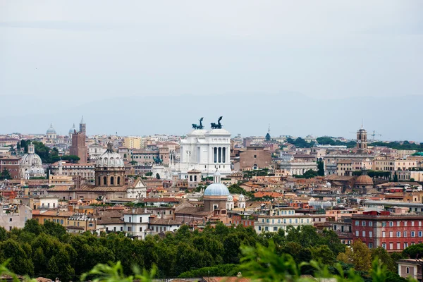 Wunderschöner Blick Auf Romische Gebäude Und Vittorio Emanuelle Denkmal Rom — Stockfoto