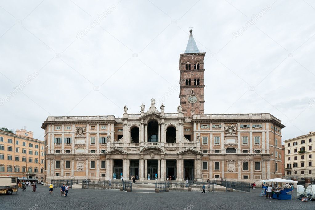View at the Santa Maria Maggiore Basilica in Rome, Italy