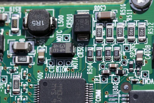 Green circuit board — Stock Photo, Image
