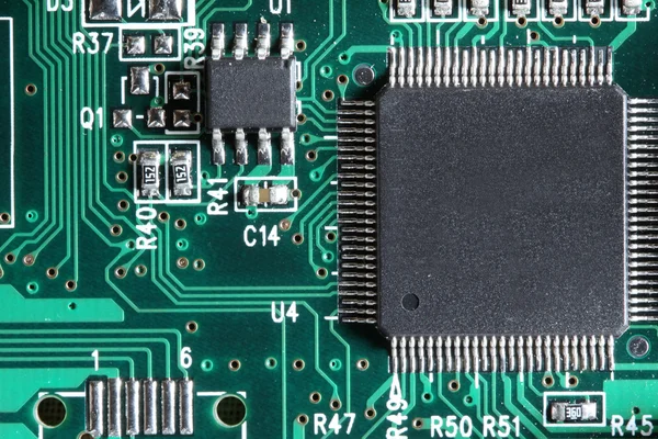 Green circuit board — Stock Photo, Image