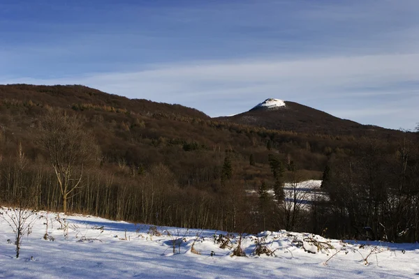 息をのむ冬の山の風景 — ストック写真