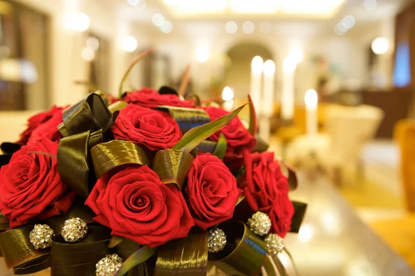 stock image Big fresh bunch of red roses