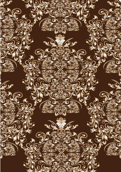 Papier peint royal avec motif floral — Image vectorielle