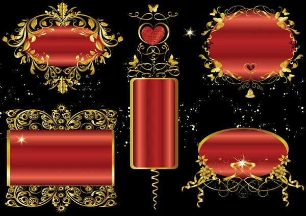 Decorative gold frame Royalty Free Stock Vectors