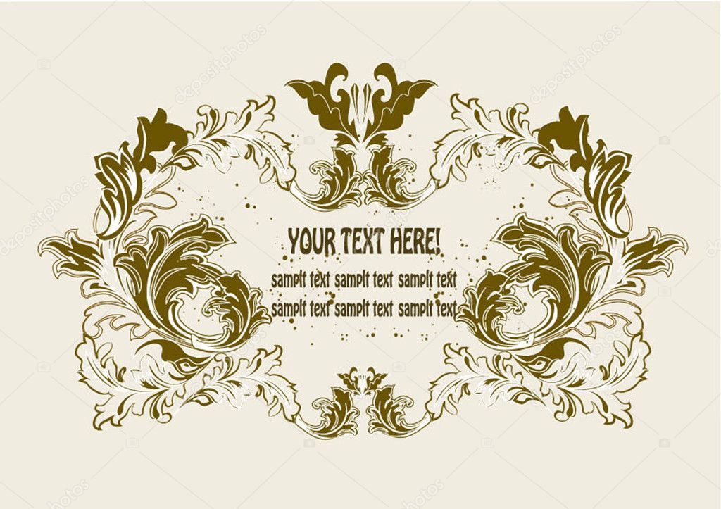 Decorative frame for text