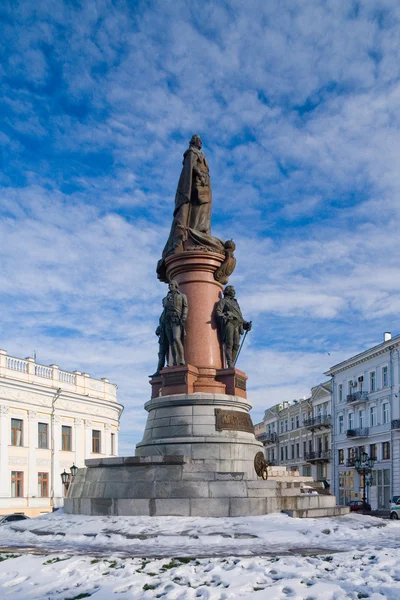 stock image Monument for Ekaterina II in Odessa.