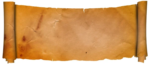 Schriftrolle aus antikem Pergament. — Stockfoto