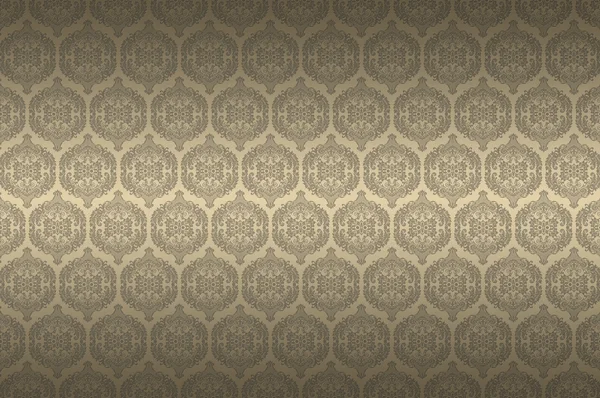 Golden wallpaper with decorative ornament. — Stock Photo, Image