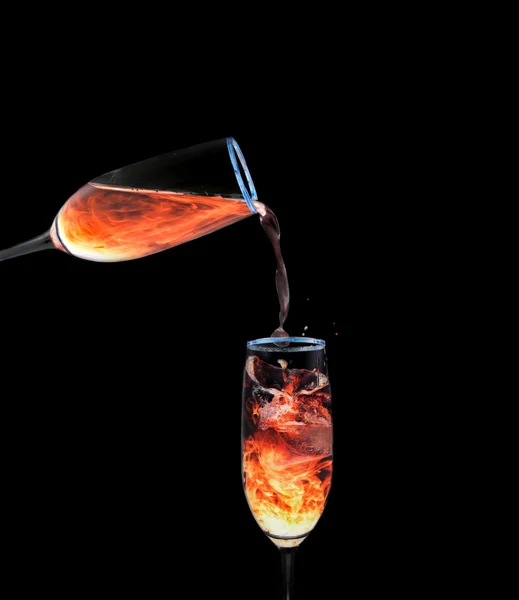 Pouring Neon Liquid — Stock Photo, Image