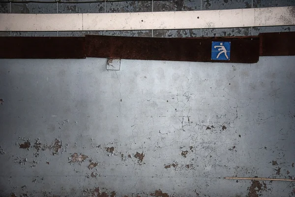 Синій Markeron Пошарпаний Стіни Сфотографуватися Спустошений Басейну Місто Прип Ять — стокове фото