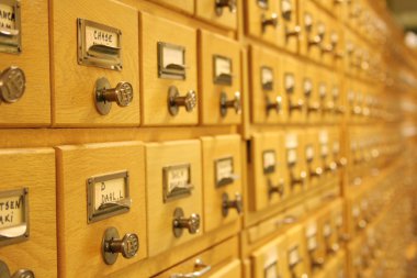 Card catalogue clipart