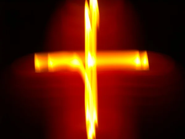 Хрест вогонь — стокове фото