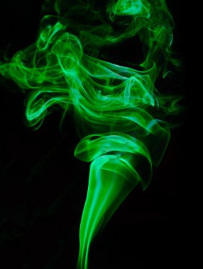 Green clouds of smoke clipart