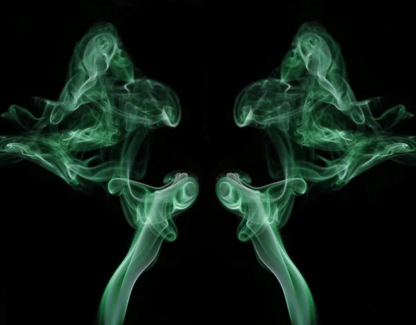 Зелена скульптура диму — стокове фото