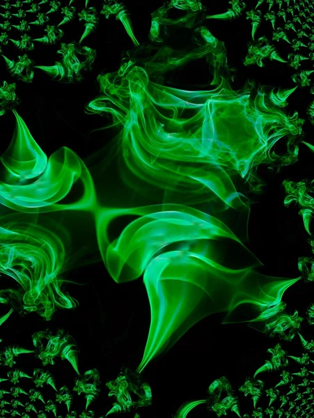 Stock image The green fractal of smoke