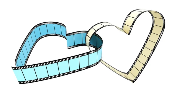 stock image Two Blank Filmes Heart