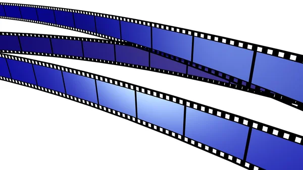 Três filmes azuis — Fotografia de Stock
