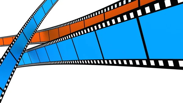 2 つの青とオレンジ色の 1 つの映画 — ストック写真