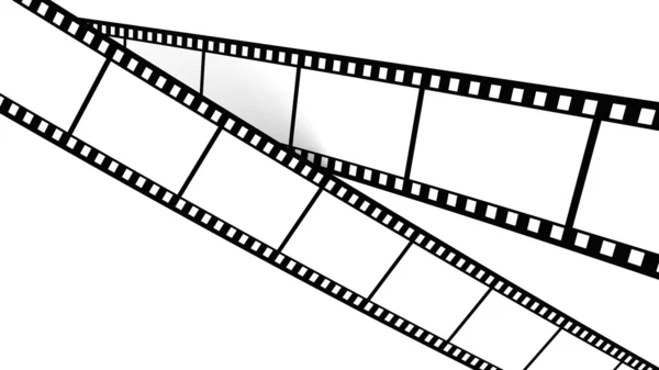 Filme branco na tela — Fotografia de Stock