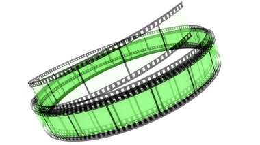 Beyaz bir arka plan üzerine yerleştirilmiştir kesimi renkli film