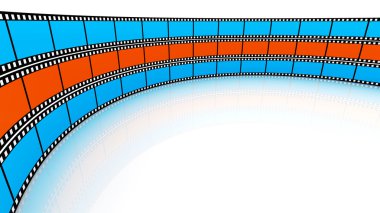 Colored 3d blank films clipart