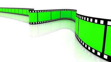 Colored 3d blank films clipart