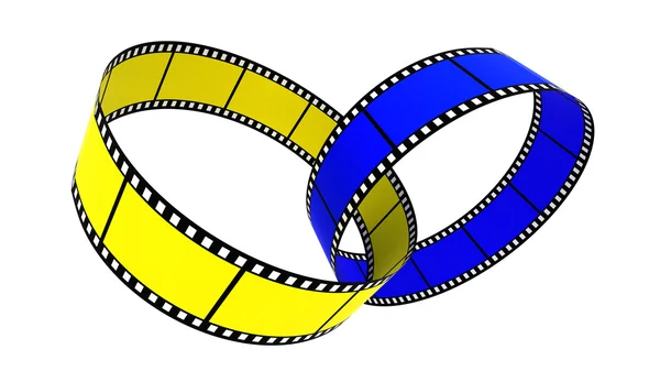 Két 3D-s filmek üres gyűrű — Stock Fotó