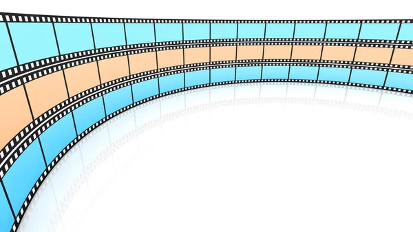 Színes 3D-s üres filmek — Stock Fotó