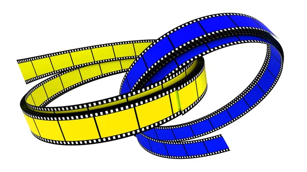 Dois anel de filmes em branco 3d — Fotografia de Stock