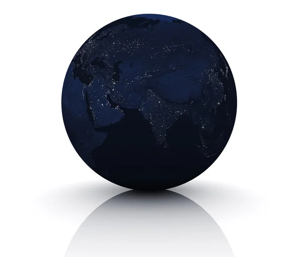 Earth globe's nachts — Stockfoto
