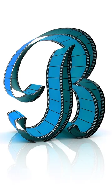 Das Alphabet Aus Einem Film Isoliert Auf Weißem Hintergrund — Stockfoto