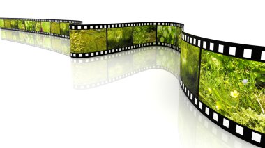 Colored 3d blank films clipart
