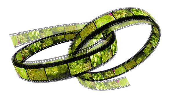Two 3d filled films ring — Stock Photo, Image